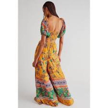 NWOT SIZE M We The Free Yellow Floral Maxi Dress