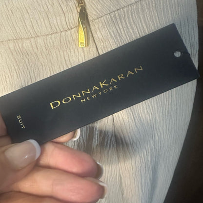 NWT SIZE 16 Donna Karan Elegant Cream Wide-Leg Pants