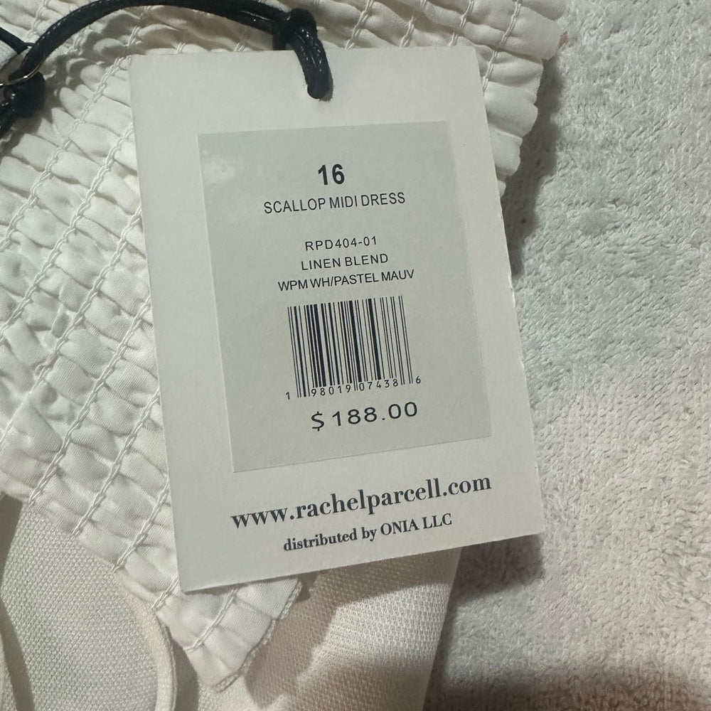 NWT SIZE 16 Rachel Parcell Strapless White Midi Dress