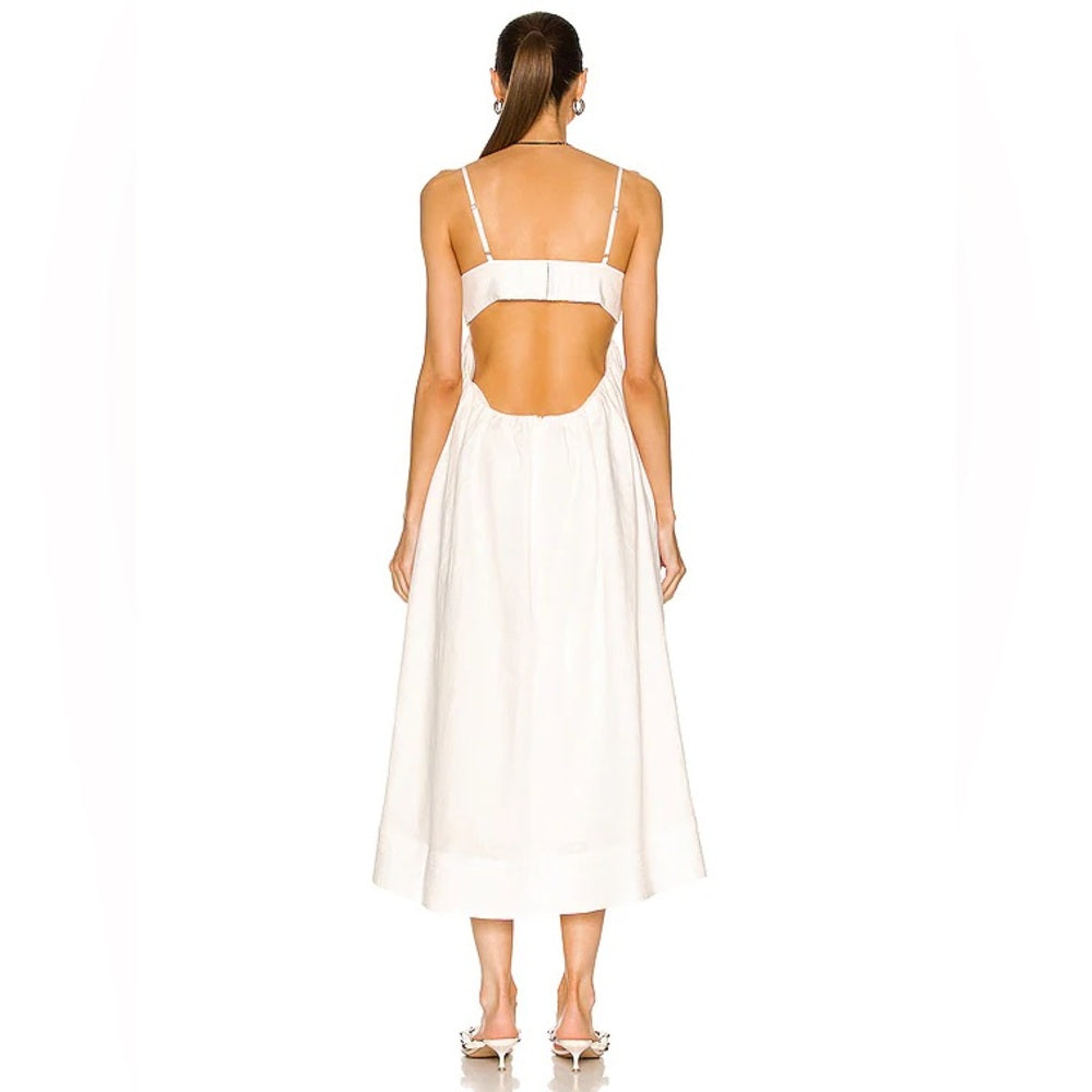 NWT SIZE 16 Rachel Parcell Strapless White Midi Dress