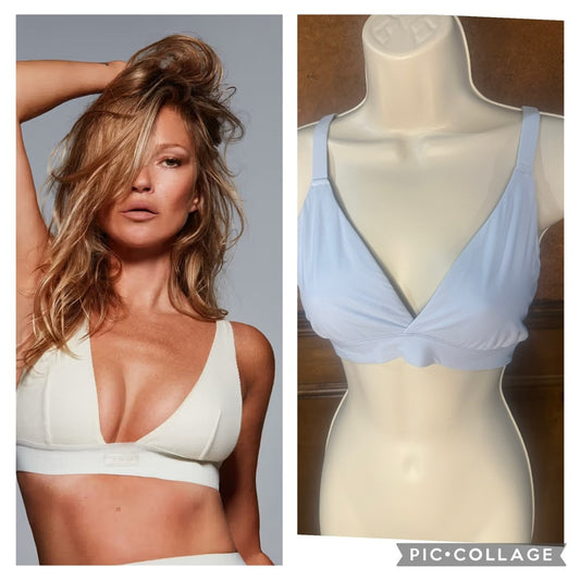 NWOT SIZE 2X SKIMS Cream and Light Blue Plunge Bra