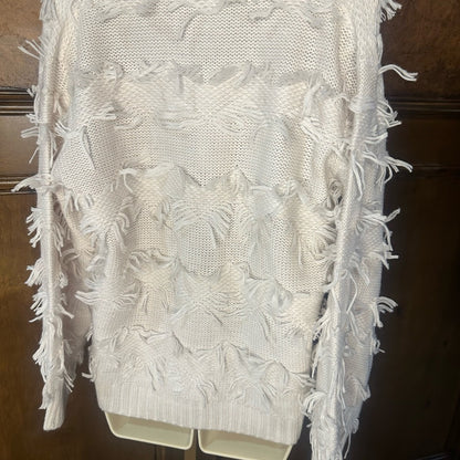 NWT SIZE M 525 America Off-White Fringe Cardigan