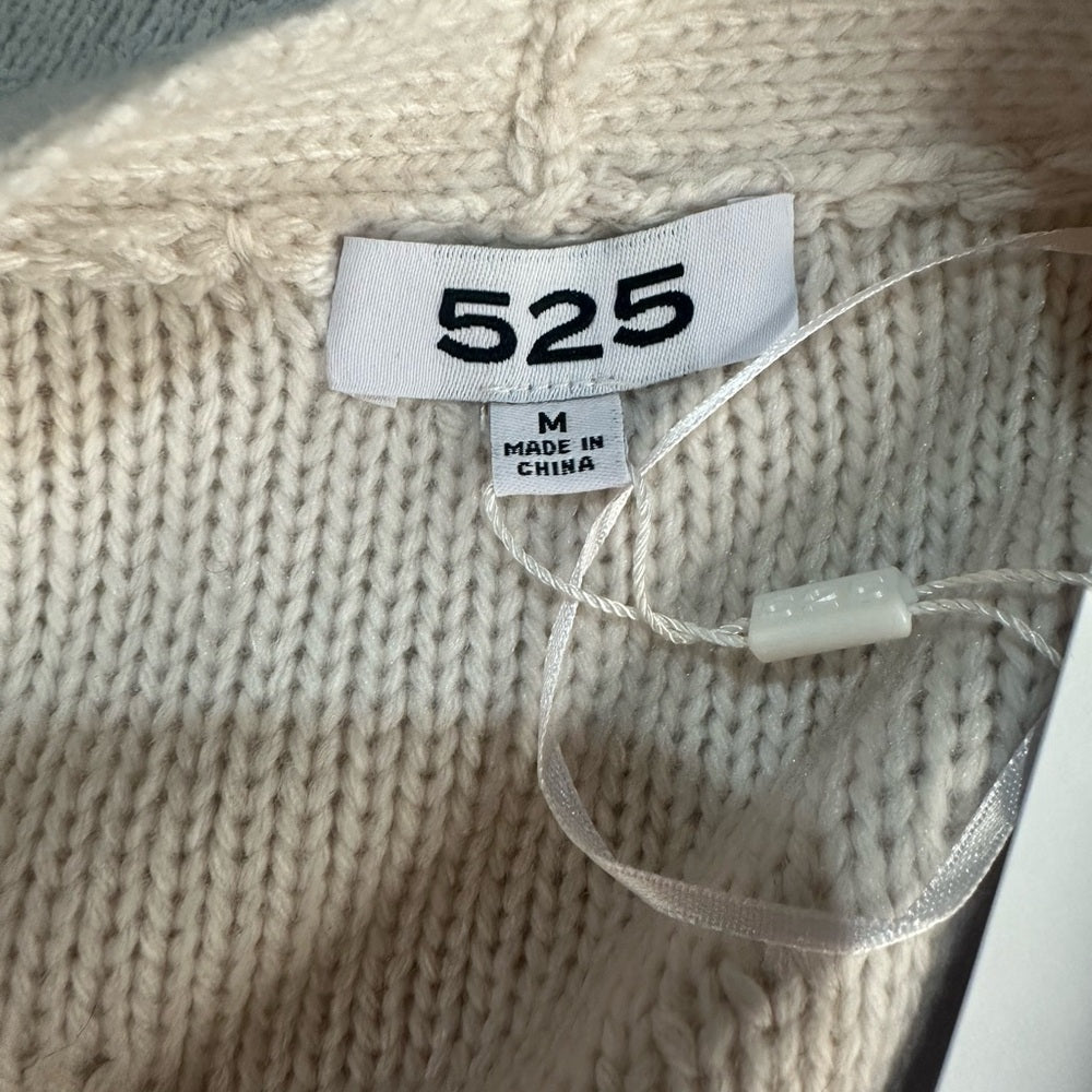 NWT SIZE M 525 America Off-White Fringe Cardigan