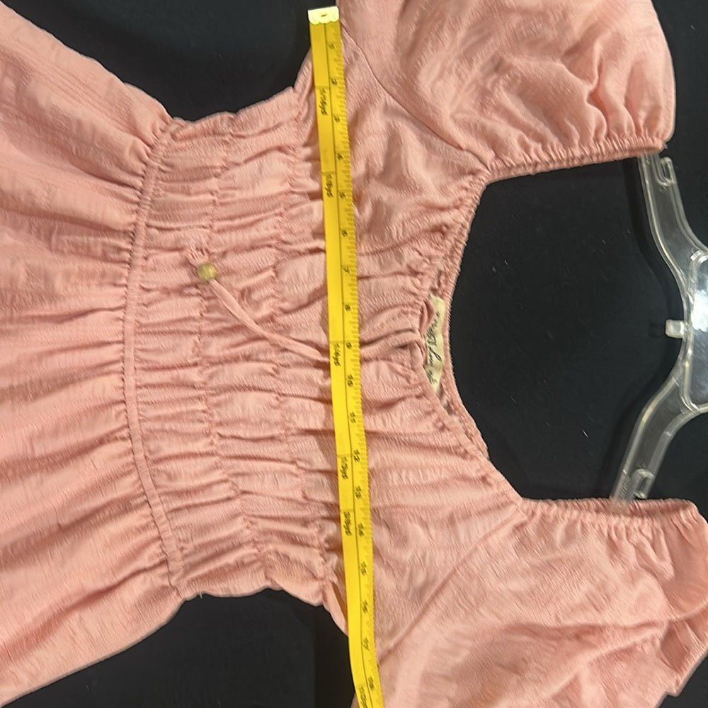 NWOT SIZE L Liberty Love Blush Pink Tiered Mini Dress