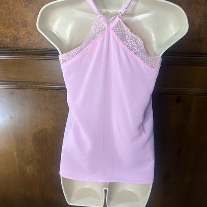NWOT SIZE S BiBi Blush Pink Lace Trim Camisole