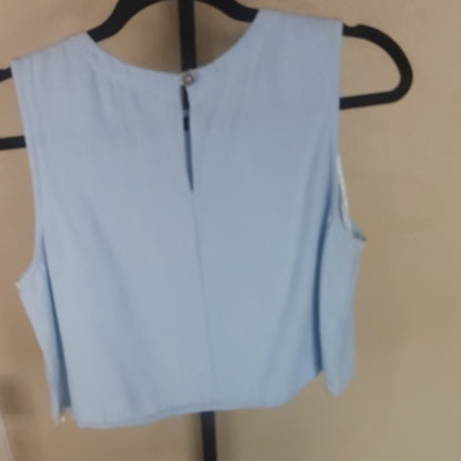 Size small Petal & Pup Blue Boxy Crop Tank Top