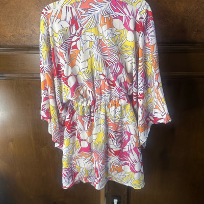 NWT SIZE OS Lands' End Vibrant Floral Swim Cover-Up