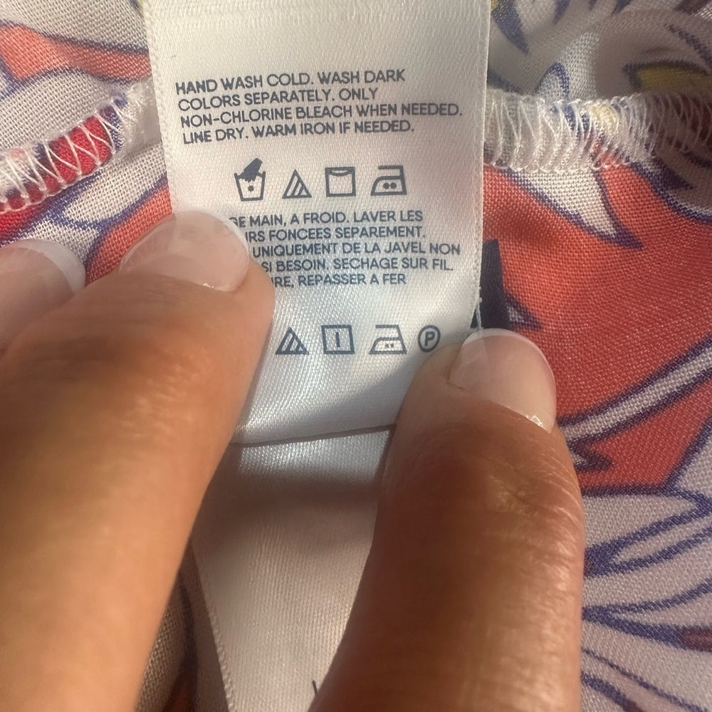 NWT SIZE OS Lands' End Vibrant Floral Swim Cover-Up