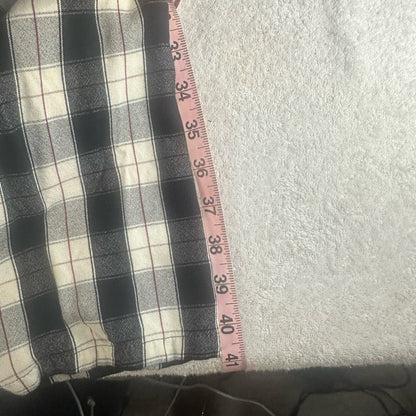 NWOT SIZE XL Maeve Plaid Long Sleeve Dress in Black and White