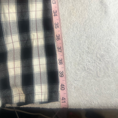 NWOT SIZE XL Maeve Plaid Long Sleeve Dress in Black and White