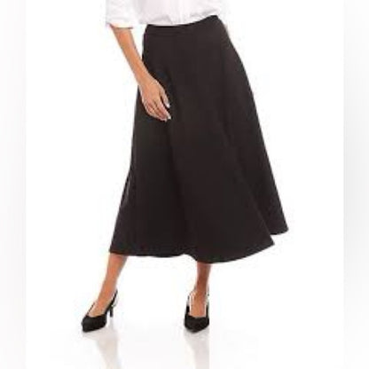 NWOT SIZE 16 Allison Daley Elegant Black Midi Skirt