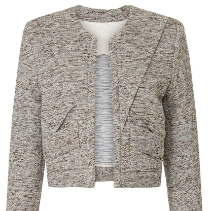 PRE-OWNED SIZE 38/M-L IRO Women's Heather Gray Textured Blazer