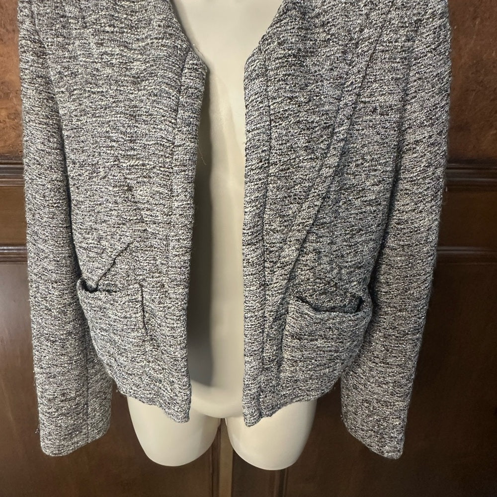 PRE-OWNED SIZE 38/M-L IRO Women's Heather Gray Textured Blazer