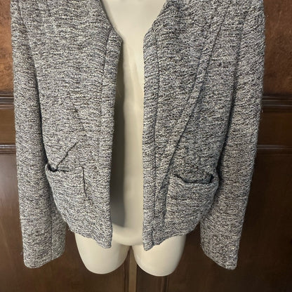 PRE-OWNED SIZE 38/M-L IRO Women's Heather Gray Textured Blazer