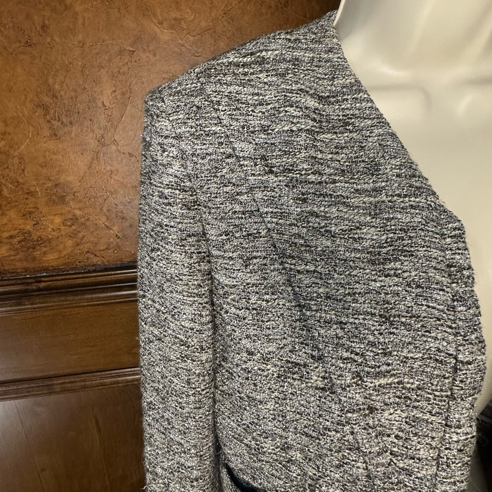 PRE-OWNED SIZE 38/M-L IRO Women's Heather Gray Textured Blazer