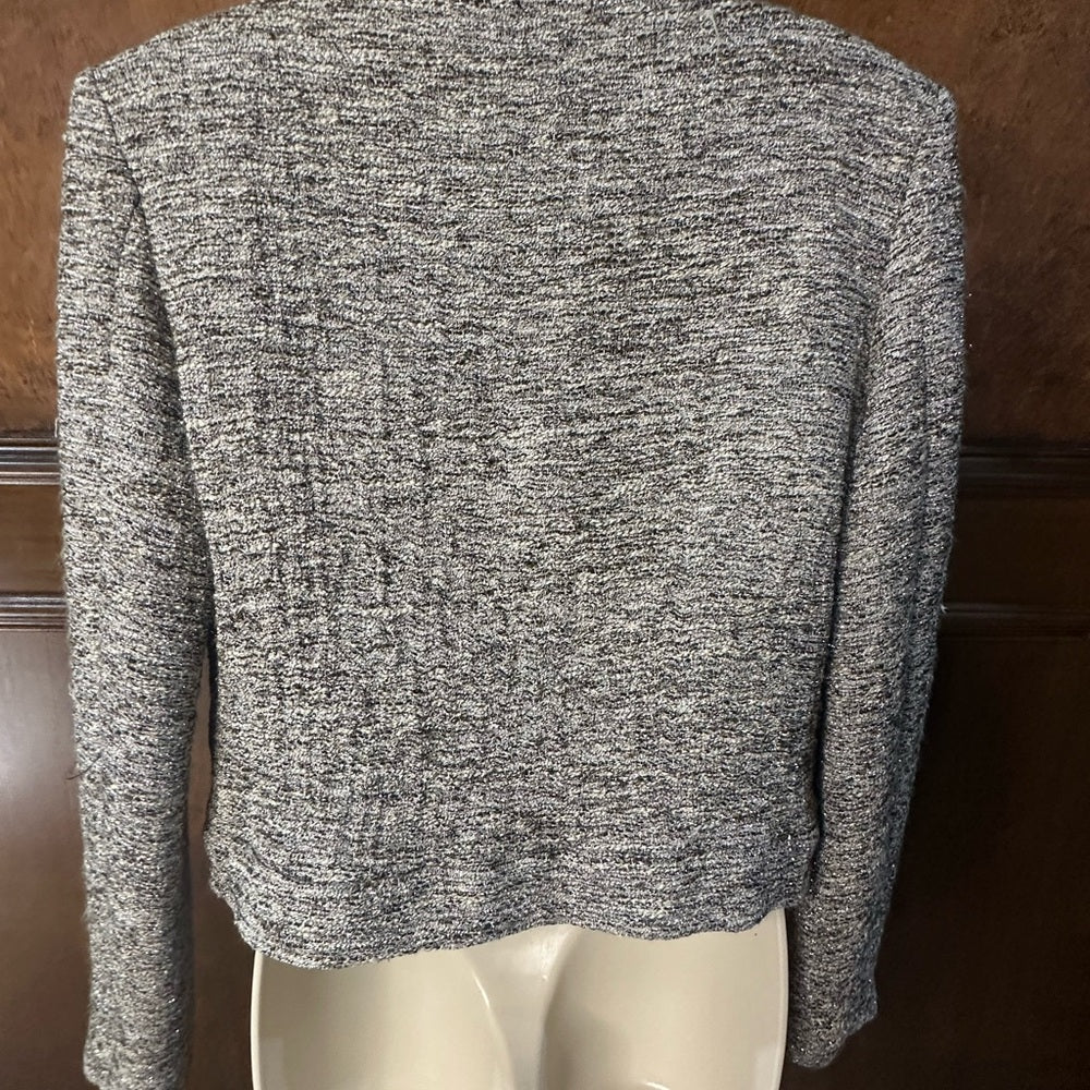 PRE-OWNED SIZE 38/M-L IRO Women's Heather Gray Textured Blazer