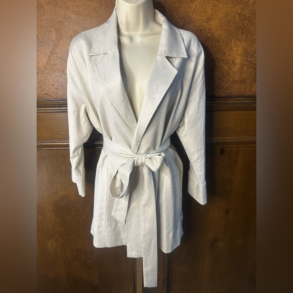 NWOT SIZE XL Chic Cream Belted Women's Blazer