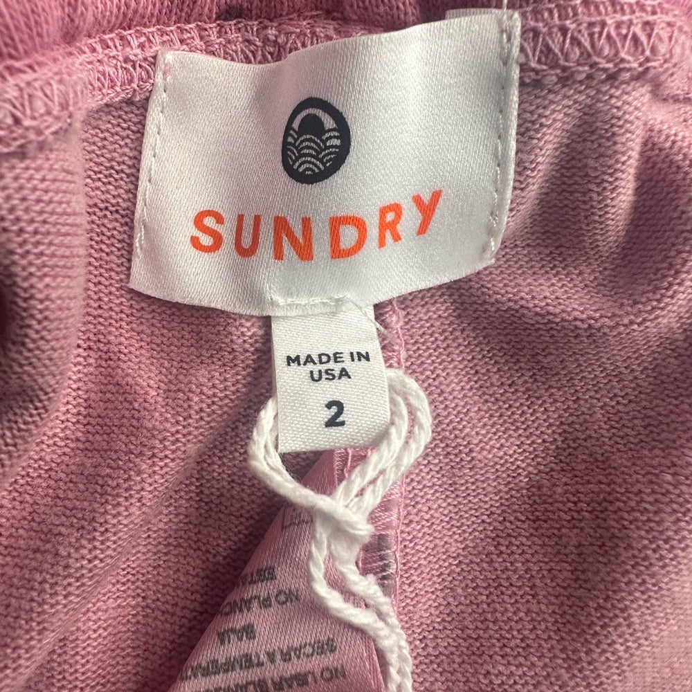 NWT SIZE 2/M-3/L Sundry Pink Palm Print Joggers