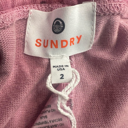 NWT SIZE 2/M-3/L Sundry Pink Palm Print Joggers