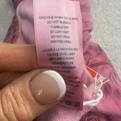 NWT SIZE 2/M-3/L Sundry Pink Palm Print Joggers