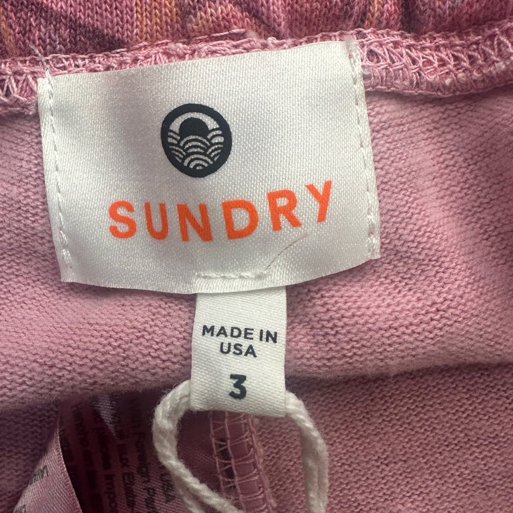 NWT SIZE 2/M-3/L Sundry Pink Palm Print Joggers