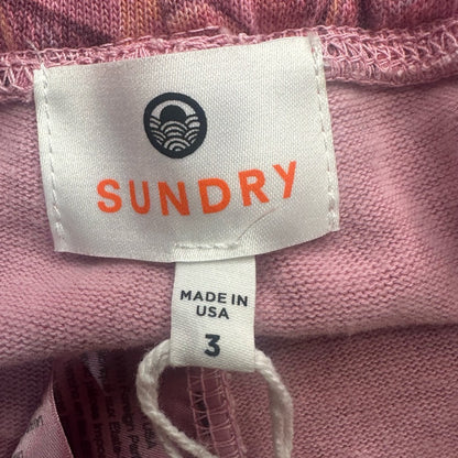 NWT SIZE 2/M-3/L Sundry Pink Palm Print Joggers