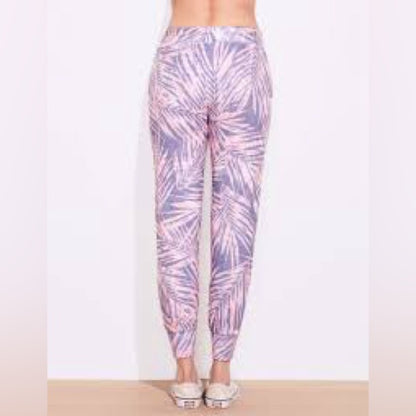 NWT SIZE 3/L Sundry Tropical Pink and Purple Joggers