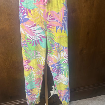NWT SIZE 1/S 4/XL Sundry Kids Tropical Leaf Print Joggers