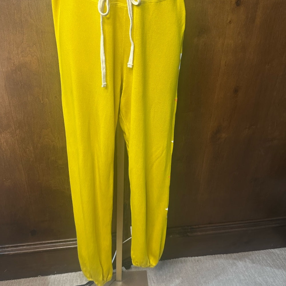 NWT SIZE 0/XS Sundry Mustard Joggers with Star Details