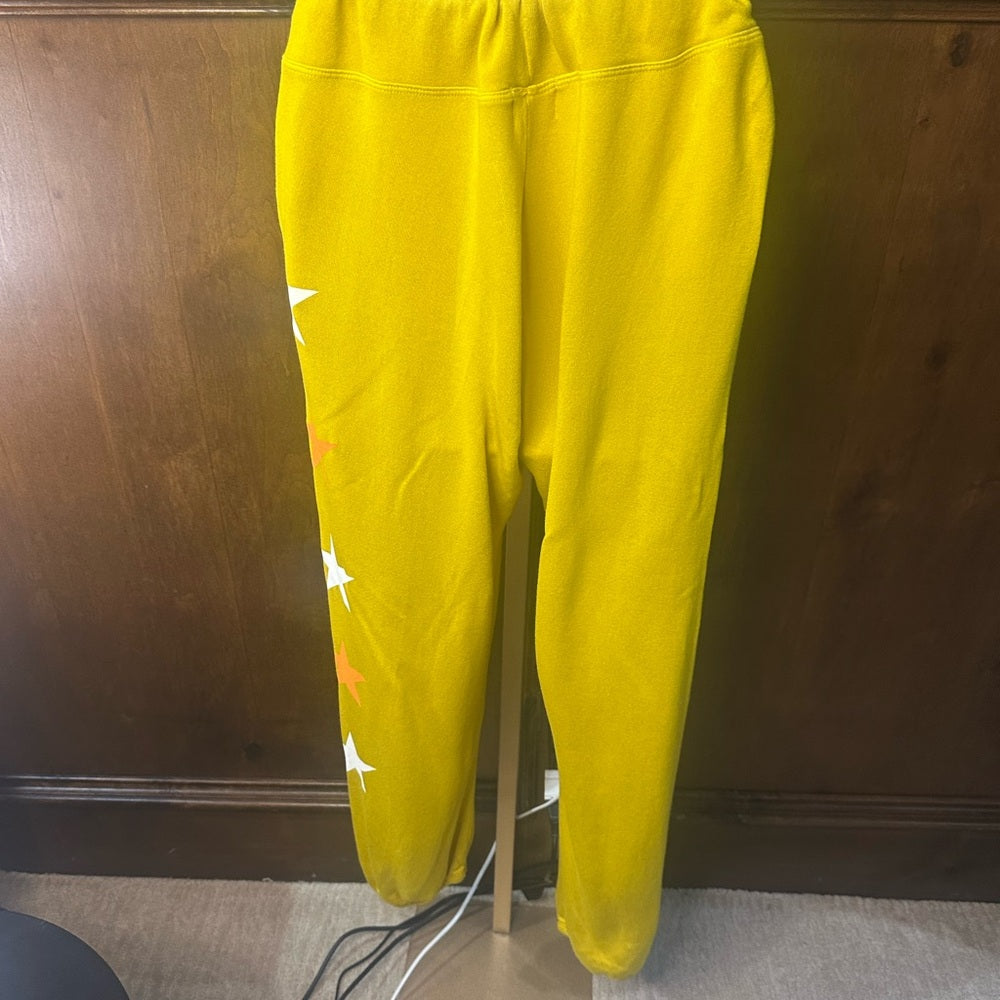 NWT SIZE 0/XS Sundry Mustard Joggers with Star Details