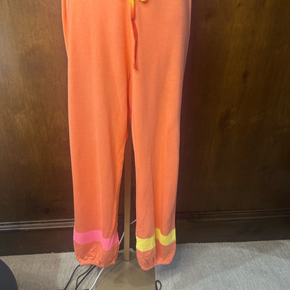 NWT SIZE 3/L Sundry Vibrant Red Joggers with Colorful Accents