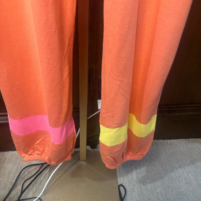 NWT SIZE 3/L Sundry Vibrant Red Joggers with Colorful Accents