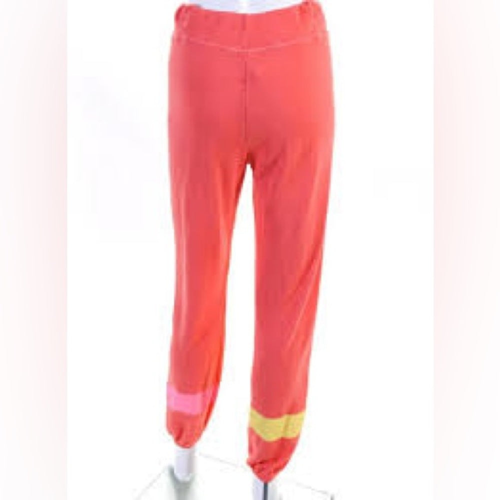 NWT SIZE 3/L Sundry Vibrant Red Joggers with Colorful Accents