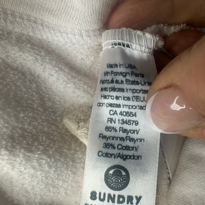 NWT SIZE 3/L Sundry White Joggers with Pink and Yellow Ombre