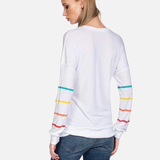 NWT SIZE 4/XL Sundry Multicolor Stripe Long Sleeve Tee