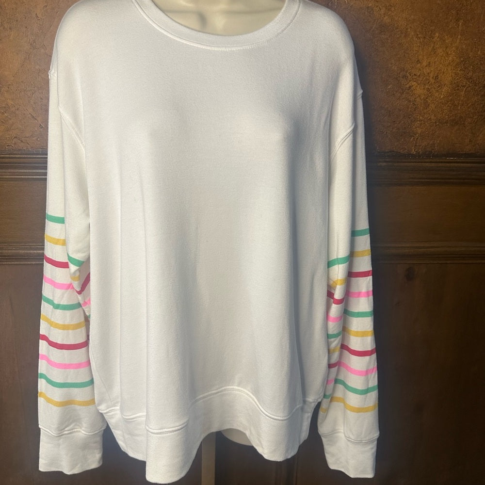 NWT SIZE 4/XL Sundry Multicolor Stripe Long Sleeve Tee