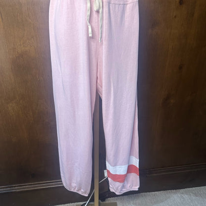 NWT SIZE 4/XL Sundry Pink Track Pants with White and Orange Accents