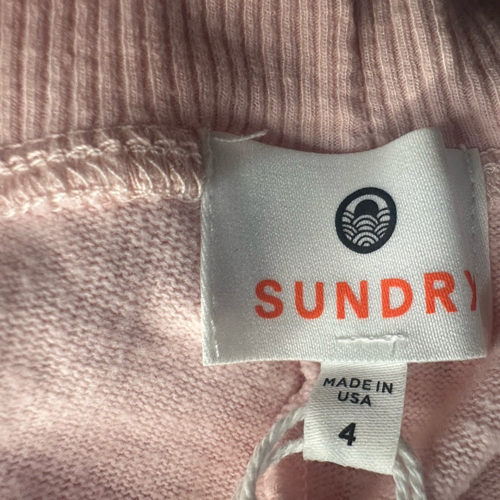 NWT SIZE 4/XL Sundry Pink Track Pants with White and Orange Accents