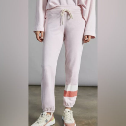 NWT SIZE 4/XL Sundry Pink Track Pants with White and Orange Accents