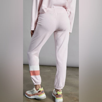 NWT SIZE 4/XL Sundry Pink Track Pants with White and Orange Accents