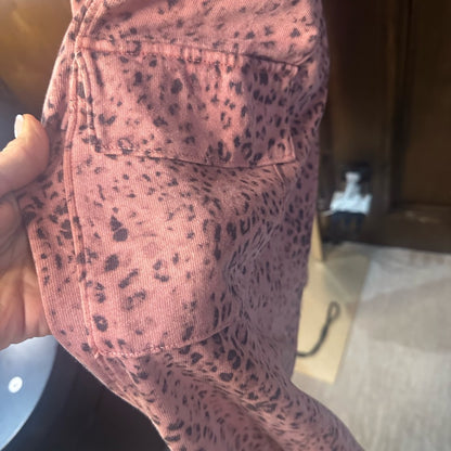 NWT SIZE XL Sundry Dusty Pink Animal Print Joggers