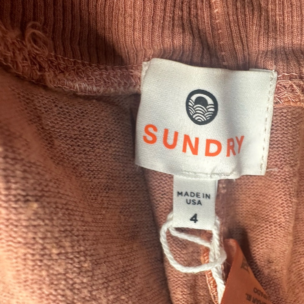 NWT SIZE XL Sundry Dusty Pink Animal Print Joggers