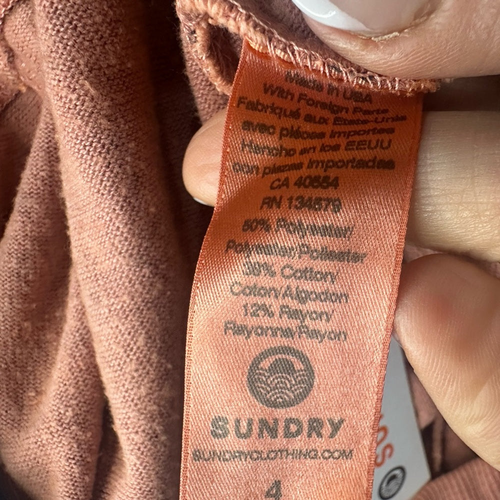 NWT SIZE XL Sundry Dusty Pink Animal Print Joggers