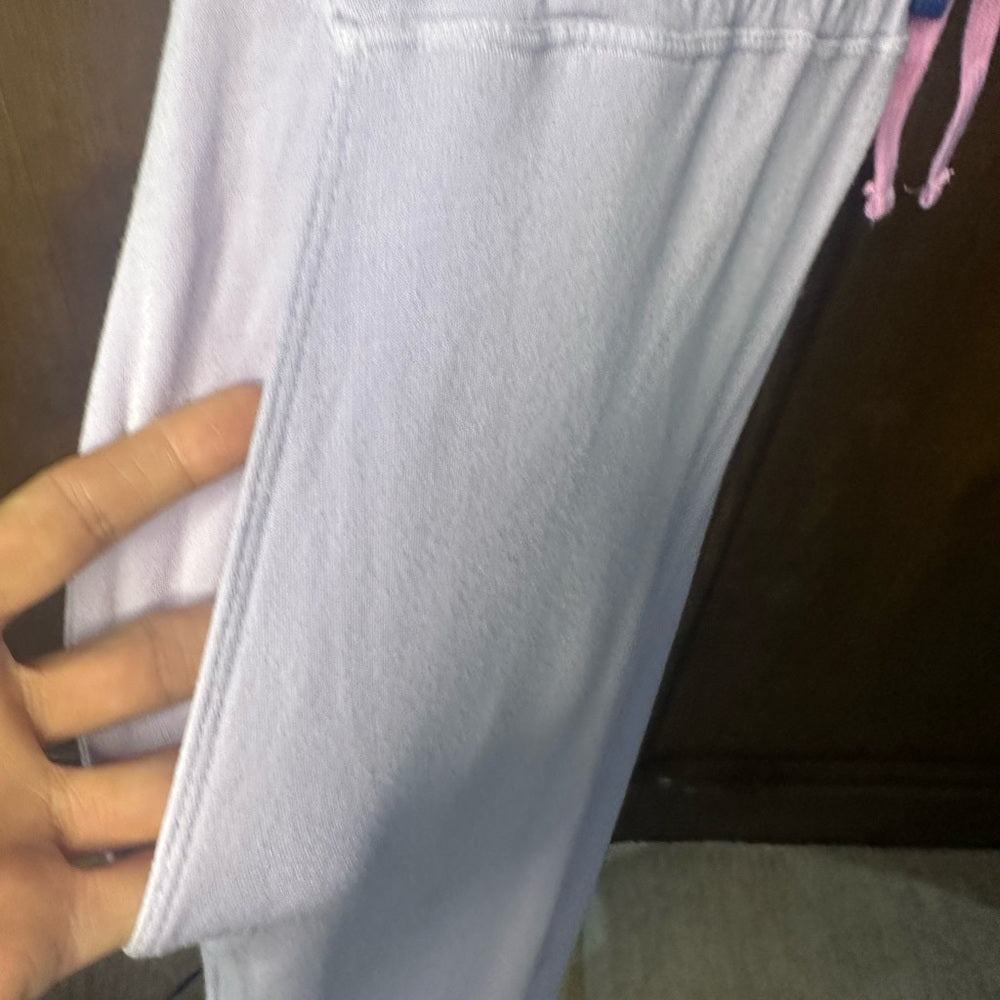 NWT SIZE 3/L Sundry White Track Pants with Striped Drawstring