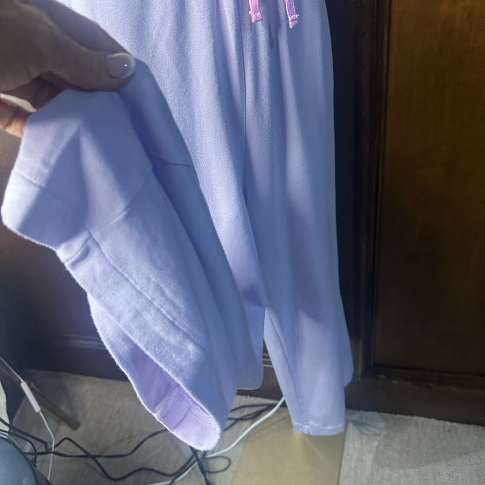 NWT SIZE 3/L Sundry White Track Pants with Striped Drawstring