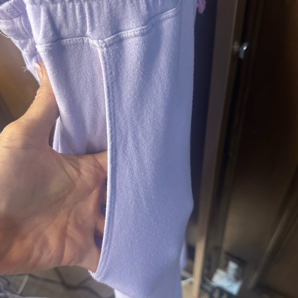 NWT SIZE 3/L Sundry White Track Pants with Striped Drawstring