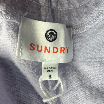 NWT SIZE 3/L Sundry White Track Pants with Striped Drawstring