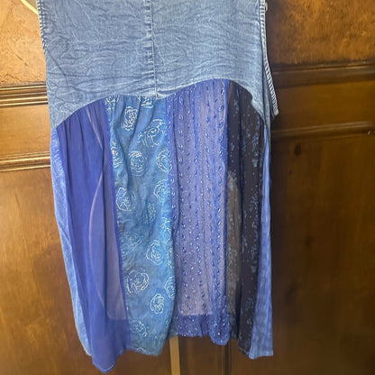 NWT SIZE 2X Chic Blue Button-Down Blouse
