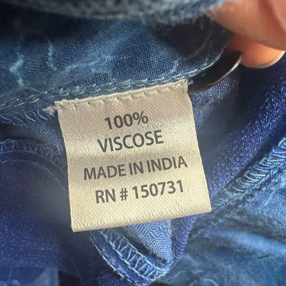 NWT SIZE 2X Chic Blue Button-Down Blouse