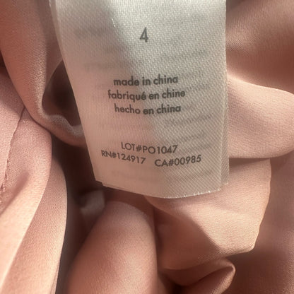 NWT SIZE 4 Rachel Parcell Pink Velvet Long Sleeve Dress